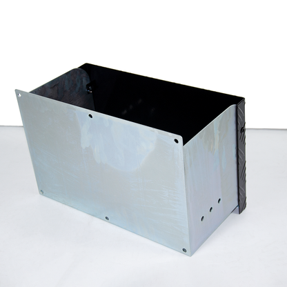 Battery Box Set Sturdy Galvanized Trailer Caravan Boat Spare Part with Lid and Hole for Secure Suits battery up to 160mm deep x 350mm wide Height 250mm.