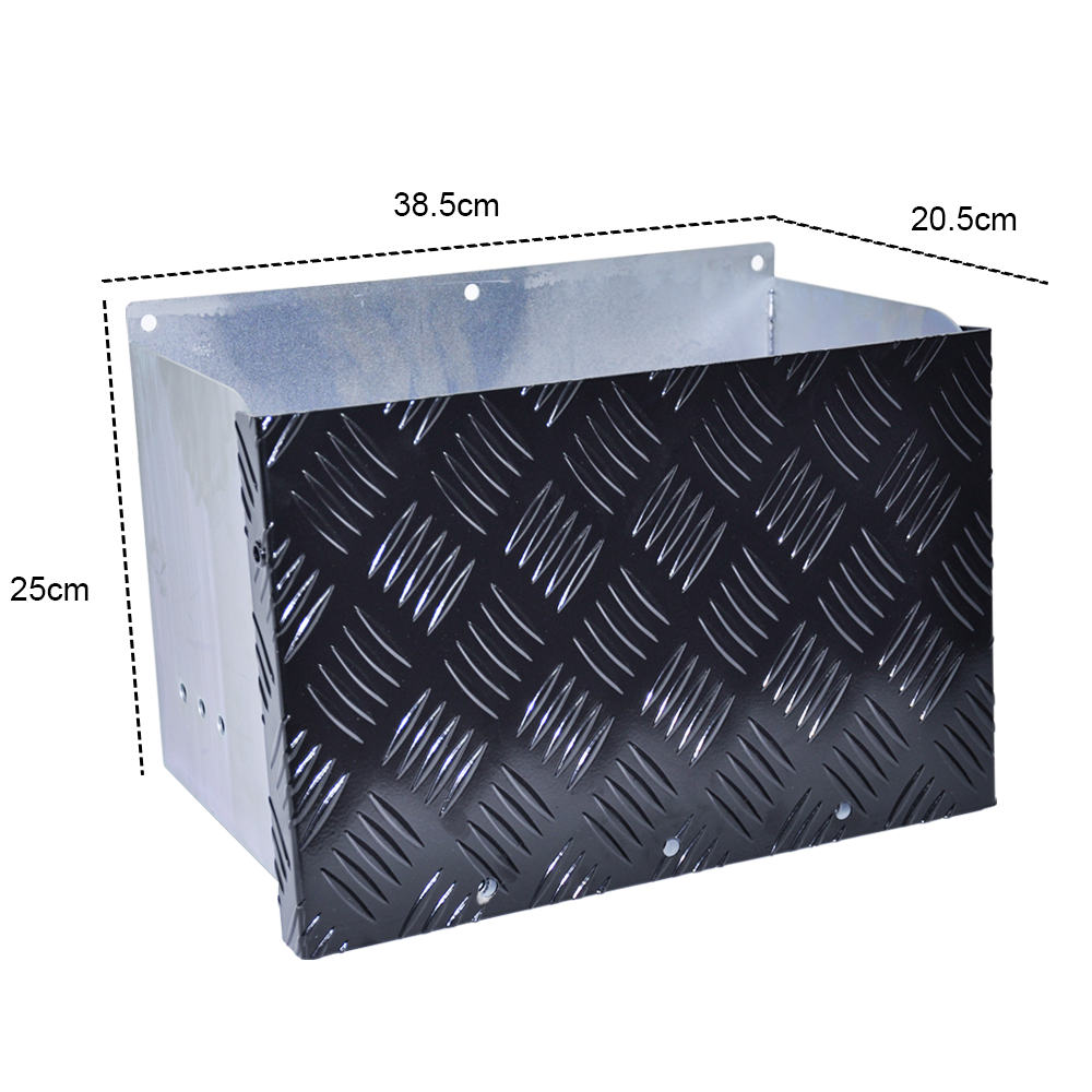Battery Box Set Sturdy Galvanized Trailer Caravan Boat Spare Part with Lid and Hole for Secure Suits battery up to 160mm deep x 350mm wide Height 250mm.