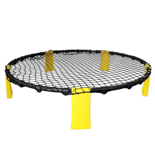 Portable Outdoor Spikeball Roundnet Game Set Team Beach Ball Game Bouncer Toy with Carrying Bag Net and 3 Balls Played Indoor Outdoor Lawn Beach Tailgating.