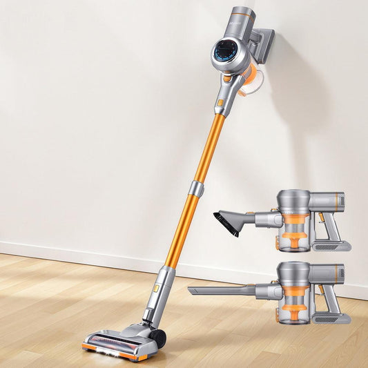 Devanti 300W Stick Vacuum Cleaner Cordless Self-Standing Golden.