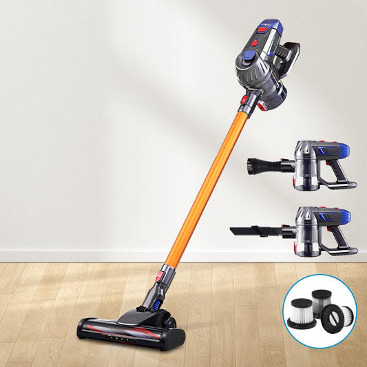 Devanti Stick Vacuum Cleaner Cordless HEPA Filter Gold 150W.