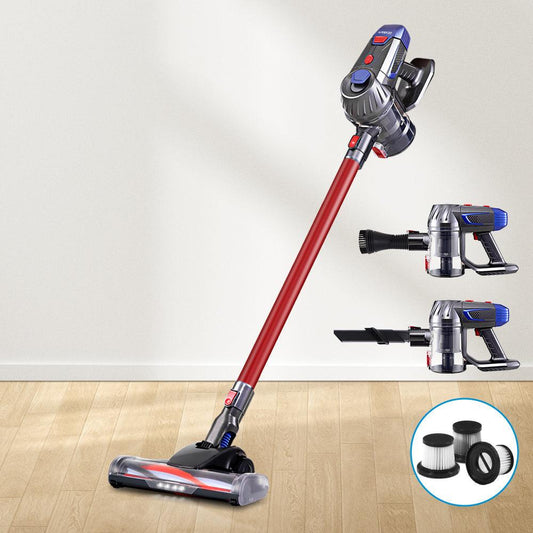 Devanti Stick Vacuum Cleaner HEPA Filter Red 150W.