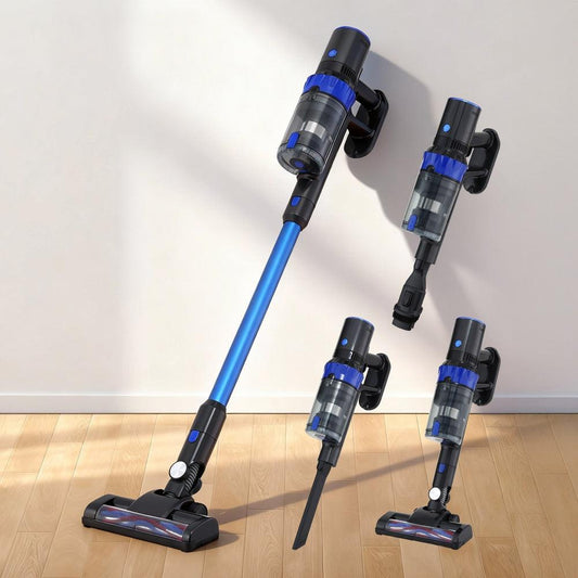 Devanti Stick Vacuum Cleaner Brushless Cordless 350W Blue.