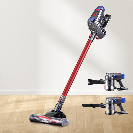 Devanti Stick Vacuum Cleaner Bagless Cordless Red 150W.
