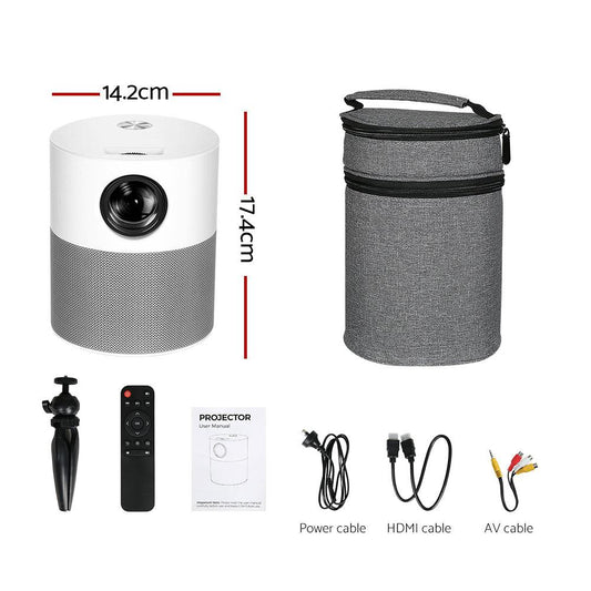 Devanti Portable Mini Video Projector 1080P Wifi Home Theater HDMI Carry Bag.