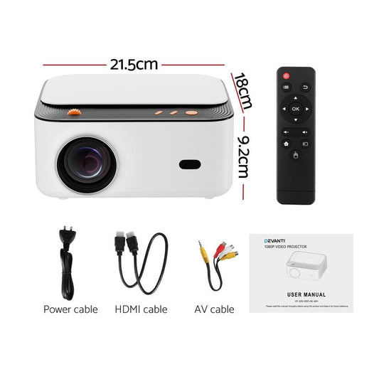 Devanti Video Project 4K 1080P Android 5G Wifi Home Cinema.