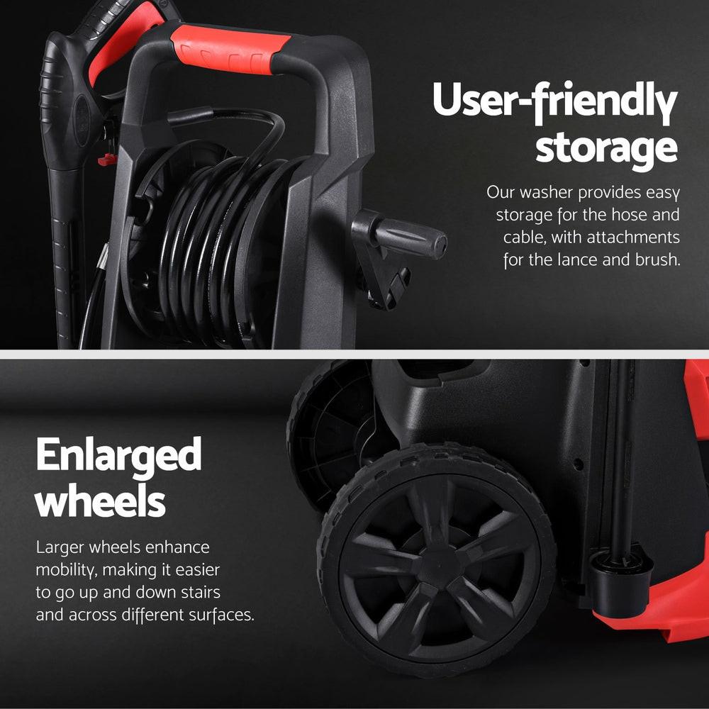 Giantz 2800PSI High Pressure Washer Electric Water Cleaner Pump 30M Jet Hose Gurney.