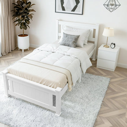 Artiss King Single Bed Frame and Bookshelf