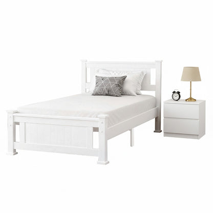 Artiss King Single Bed Frame and Bookshelf