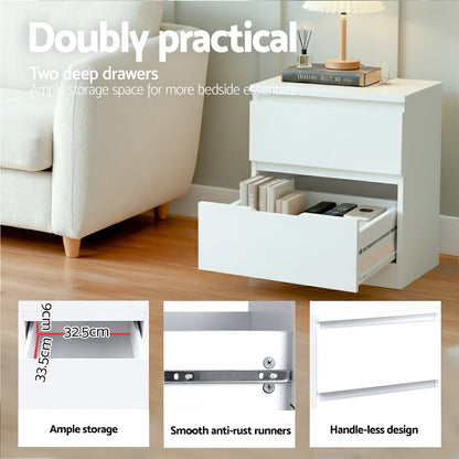 Artiss King Single Bed Frame and Bookshelf