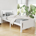 Artiss Bed Frame Single Size Wooden White RIO.