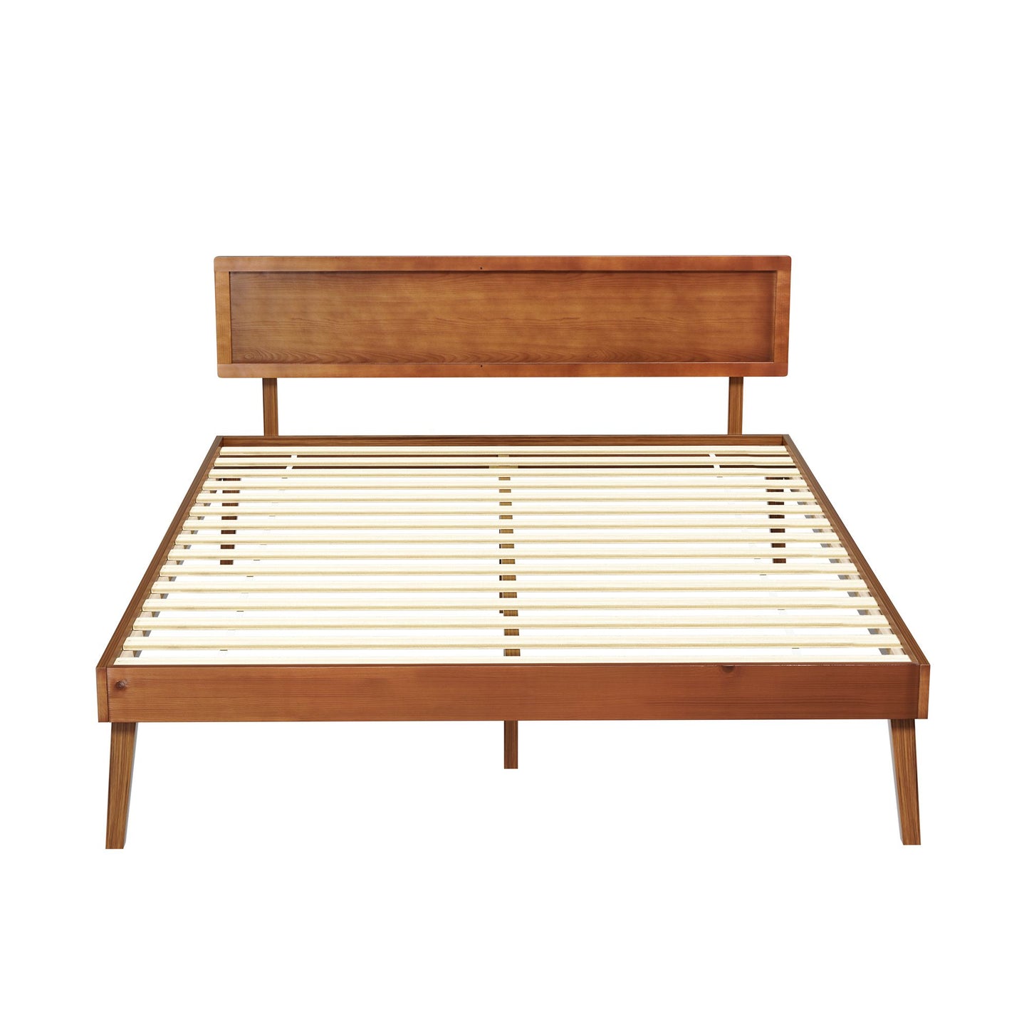 Artiss Bed Frame Queen Size Wooden Bed Base Walnut SPLAY