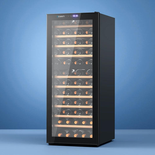 Devanti Wine Fridge Cooler Compressor Dual Zone 80 Bottles.