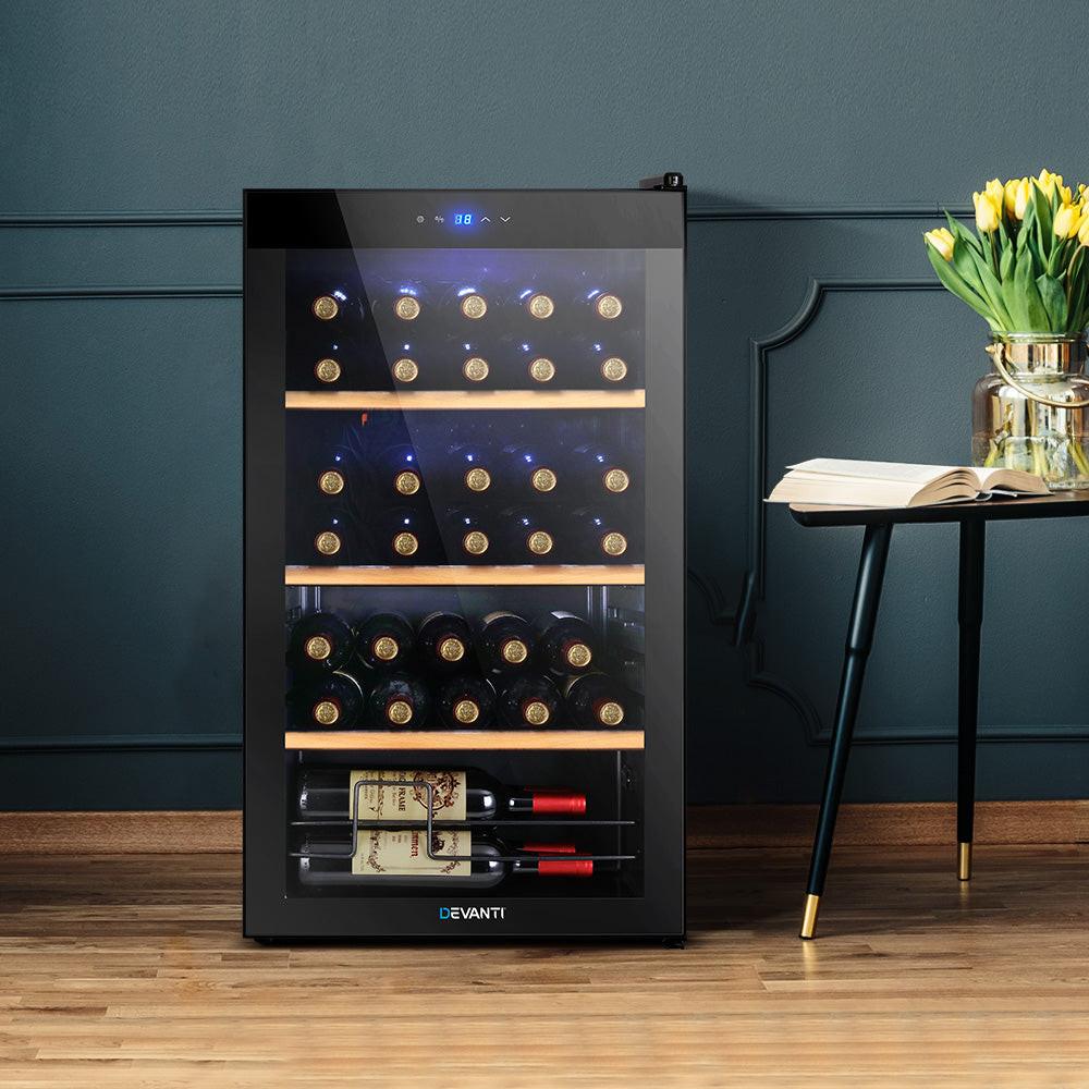 Devanti Wine Fridge Cooler 34 Bottles.