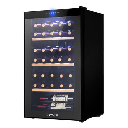 Devanti Wine Fridge Cooler 34 Bottles.