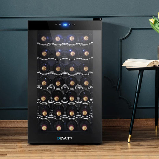 Devanti Wine Fridge Cooler 28 Bottles.