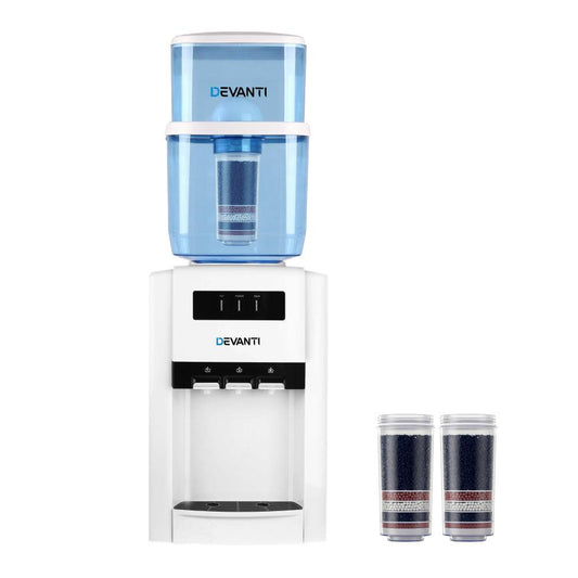 Devanti Water Cooler Dispenser Bench Top 22L w/2 Filter.
