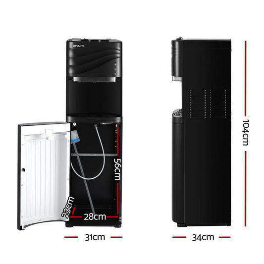 Devanti Water Cooler Dispenser Bottom Load Black.