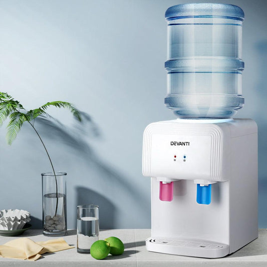 Devanti Water Cooler Dispenser Bench Top White.