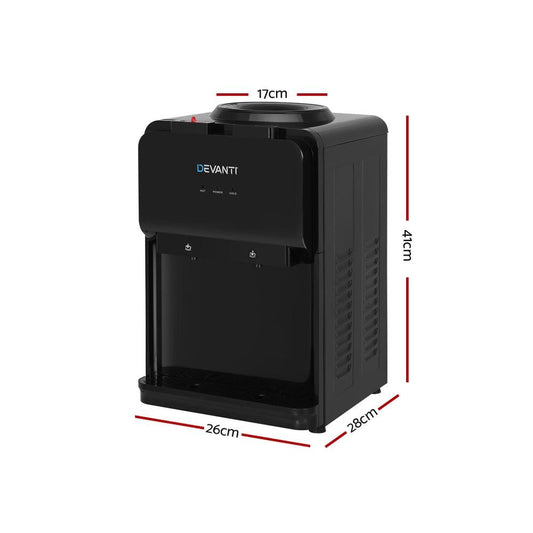 Devanti Water Cooler Dispenser Bench Top Black.