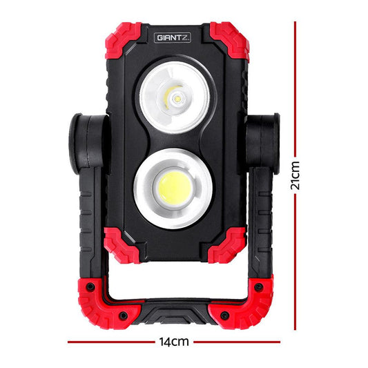 Giantz Work Light Rechargeable Torch USB Cordless LED Lamp Rotation Folding.