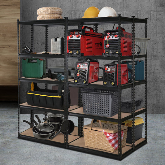 Giantz 4x1.8M Garage Shelving Warehouse Rack Pallet Racking Storage Shelve Black.