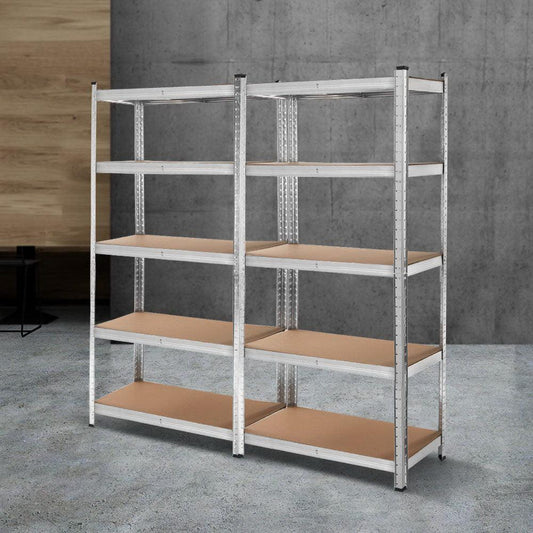 Giantz 2x1.8M Garage Shelving Warehouse Rack Pallet Racking Storage Shelf Silver.