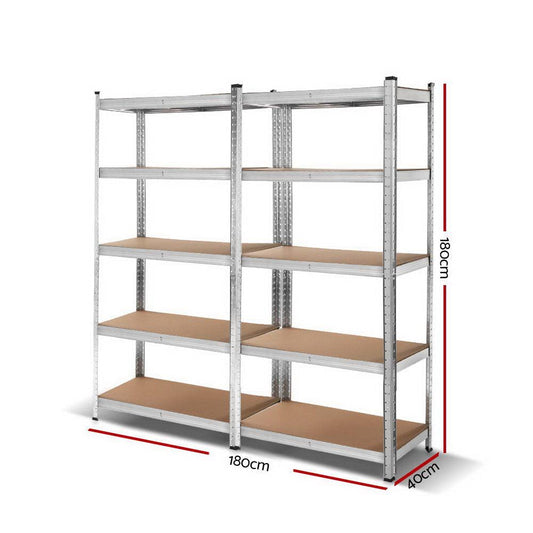 Giantz 2x1.8M Garage Shelving Warehouse Rack Pallet Racking Storage Shelf Silver.