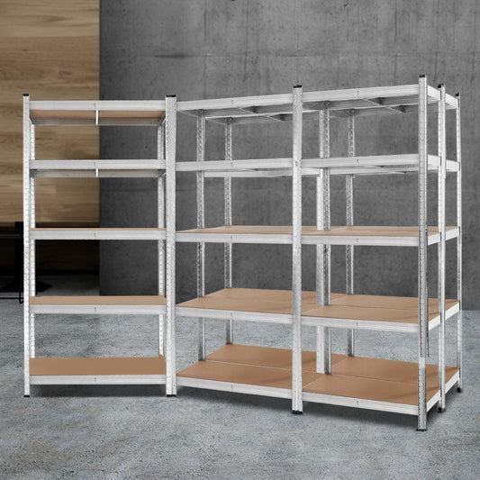 Giantz 5x1.8M Garage Shelving Warehouse Rack Pallet Racking Storage Shelf Silver.