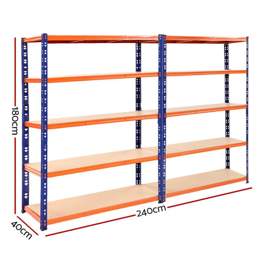 Giantz 2.4Mx1.8M Garage Shelving Warehouse Rack Pallet Racking Storage Blue.