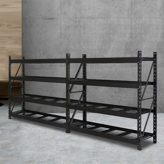 Giantz 4Mx2M Garage Shelving Warehouse Rack Pallet Racking Storage Shelve Black.