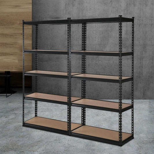 Giantz 2x1.5M Garage Shelving Warehouse Rack Pallet Racking Storage Shelve Black.
