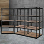 Giantz 5x1.5M Garage Shelving Warehouse Rack Pallet Racking Storage Shelve Black.