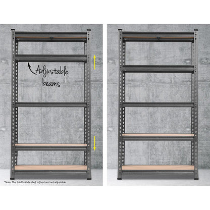 Giantz 2x1.5M Steel Warehouse Racking Rack Shelving Storage Garage Shelves Shelf.
