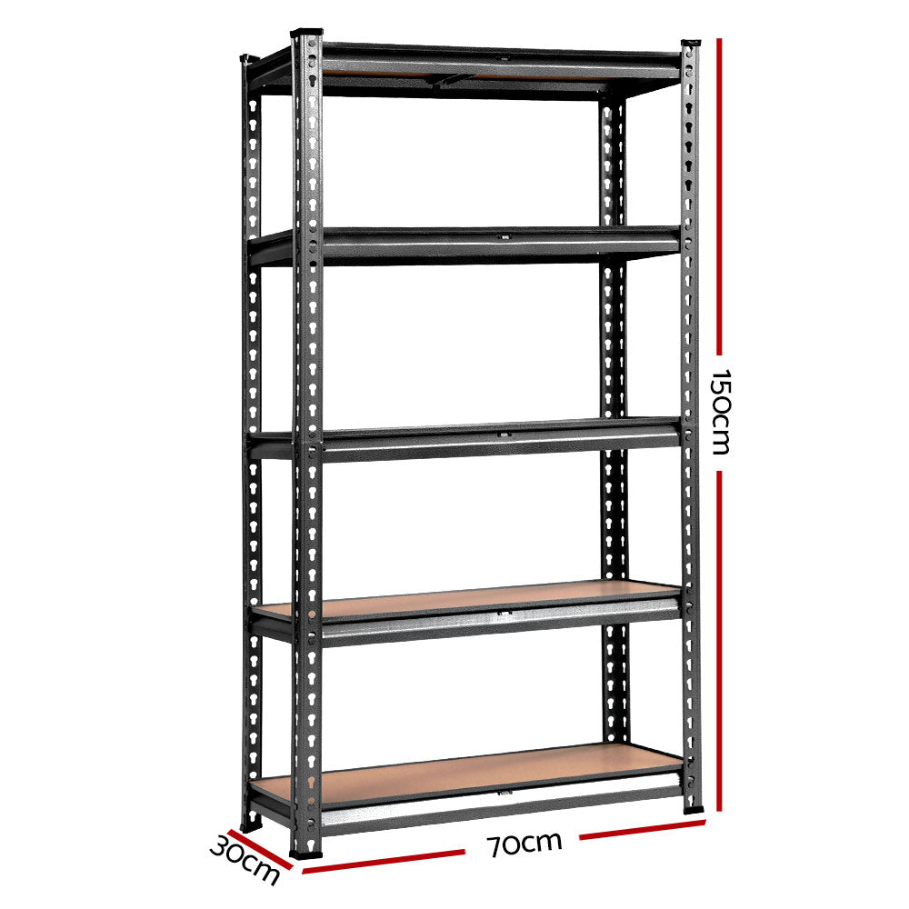 Giantz 5x1.5M Garage Shelving Warehouse Rack Pallet Racking Storage Charcoal.
