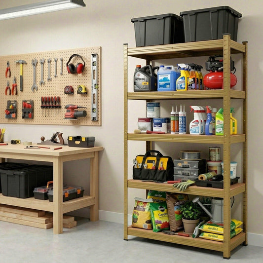 Giantz Garage Shelving 1.6X0.8m Warehouse Shelves Storage Rack Pallet Racking Yellow.