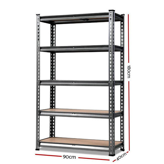 Giantz 1.8M Garage Shelving Warehouse Rack Pallet Racking Storage Shelf Charcoal.