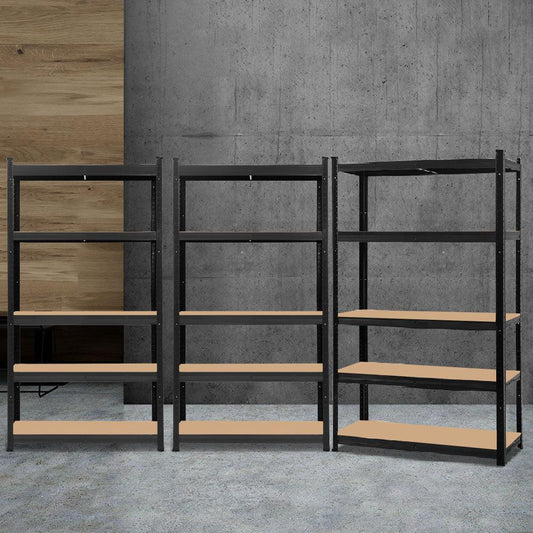 Giantz 3x1.8M Garage Shelving Warehouse Rack Pallet Racking Storage Shelf Black.
