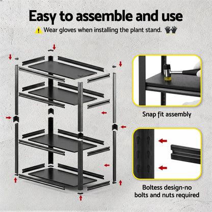 Giantz Garage Shelving 1.8X1.8m Warehouse Rack Storage Shelves Workshop Racks Steel