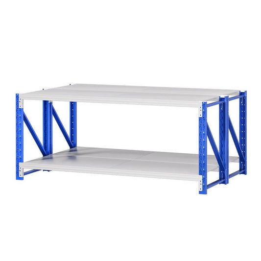 Giantz 2x 0.9M Garage Shelving Workbench Warehouse Rack.