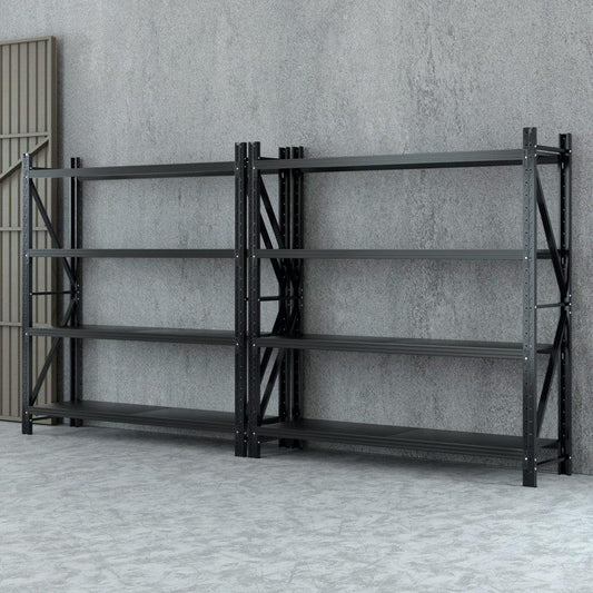 Giantz 4Mx2M Garage Shelving Warehouse Rack Black.
