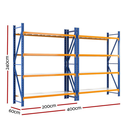 Giantz 4Mx2.4M Garage Shelving Warehouse Rack.