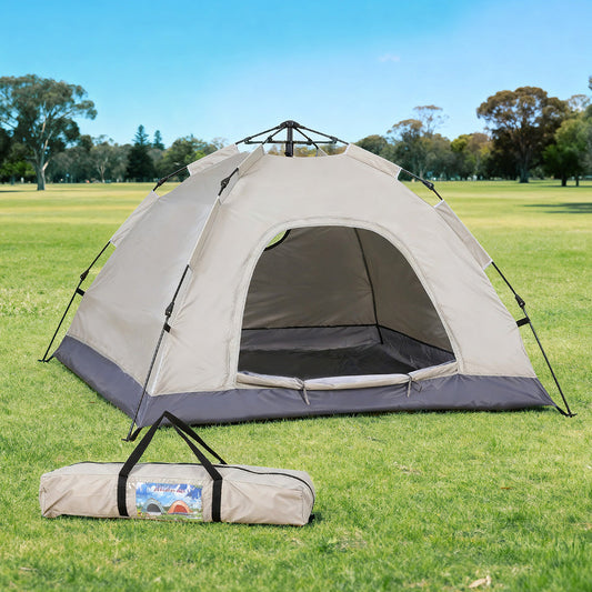 Weisshorn Camping Tent Instant Tent Pop up 2 Person Outdoor Hiking Tents Hiking Beige.