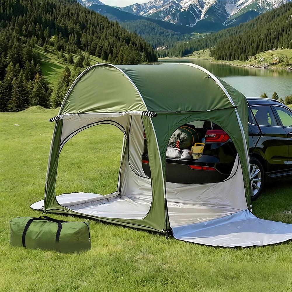 Weisshorn Camping Tent Car SUV Rear Hatchback Tents Canopy Portable Outdoor Family green.