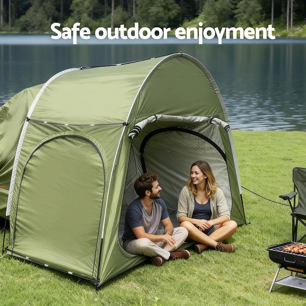 Weisshorn Camping Tent Car SUV Rear Hatchback Tents Canopy Portable Outdoor Family green.