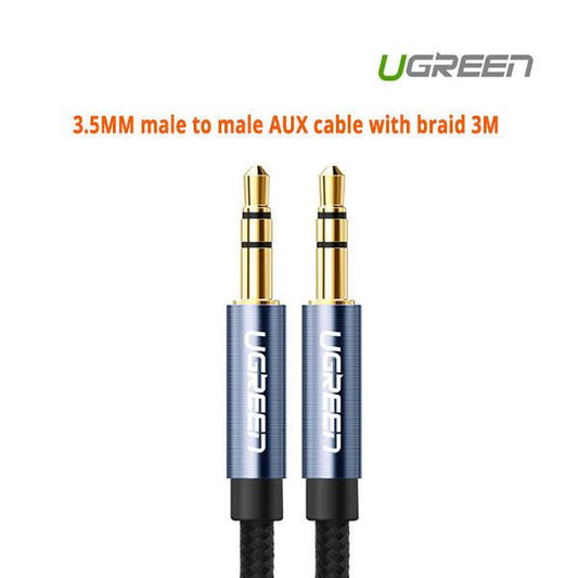 UGREEN 3.5MM male to male AUX cable with braid 3M (10688).