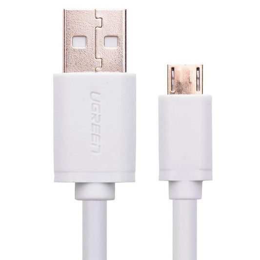 UGREEN Micro USB Male to USB Male cable Gold-Plated - White 2M (10850).