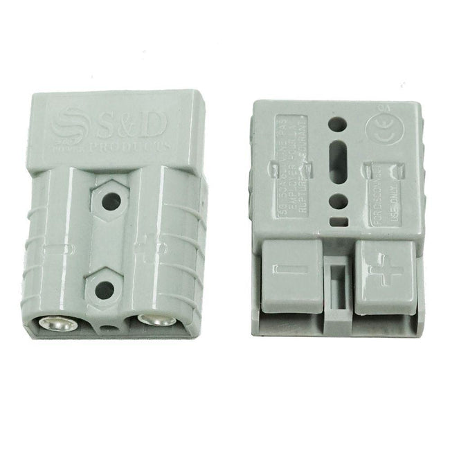 Pair Anderson Style Plug connector 50AMP Caravan Trailer Solar 6AWG GREY AU Hover Image