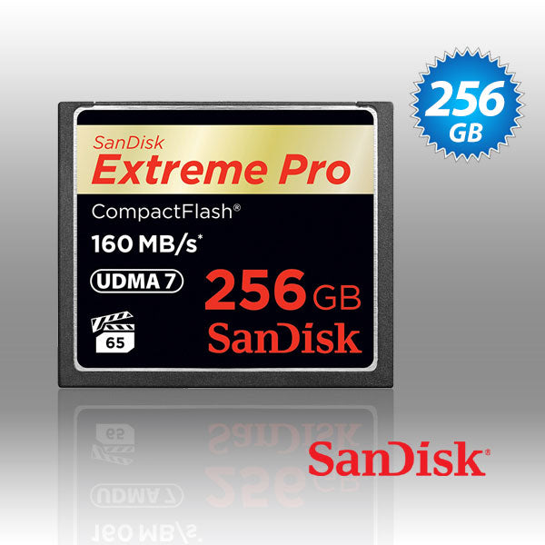 SanDisk Extreme Pro CFXP 256GB CompactFlash 160MB/s (SDCFXPS-256G) Hover Image