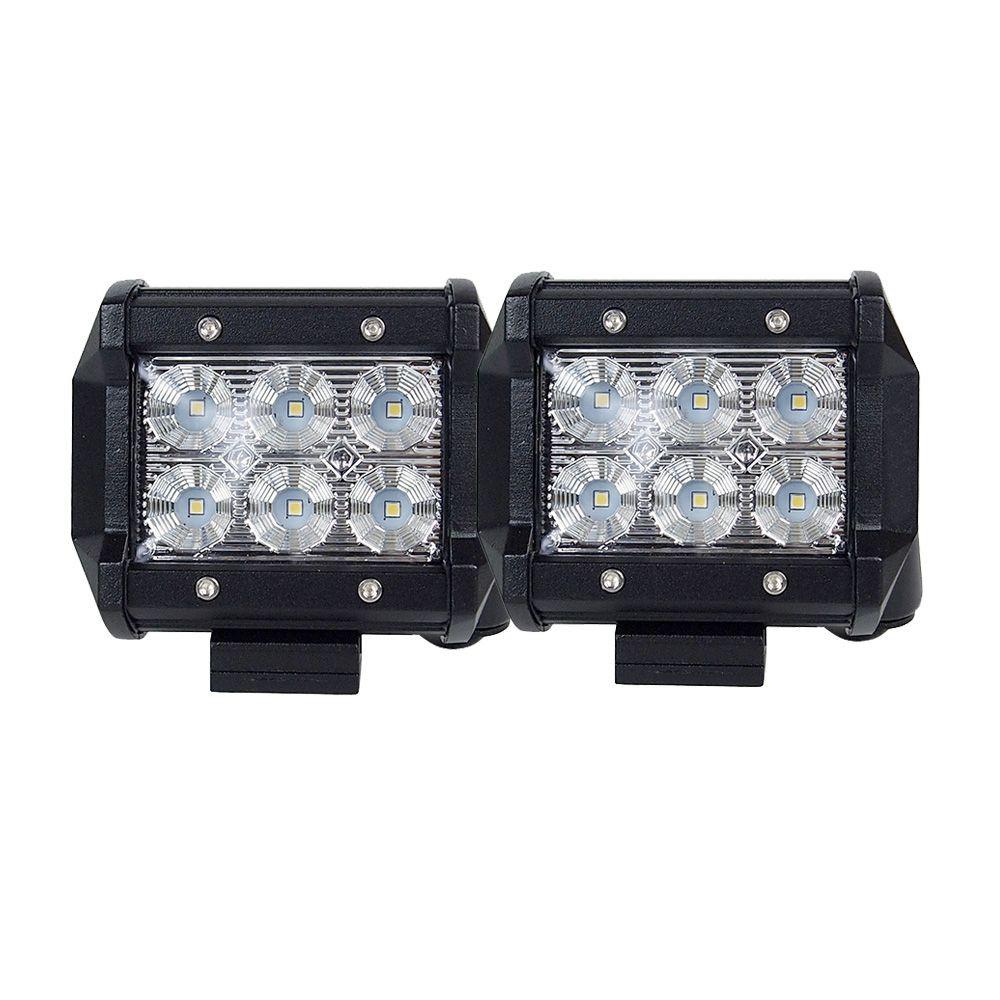 Pair 4inch CREE LED Work Light Bar Flood Beam Offroad Driving Lamp Reverse Fog.